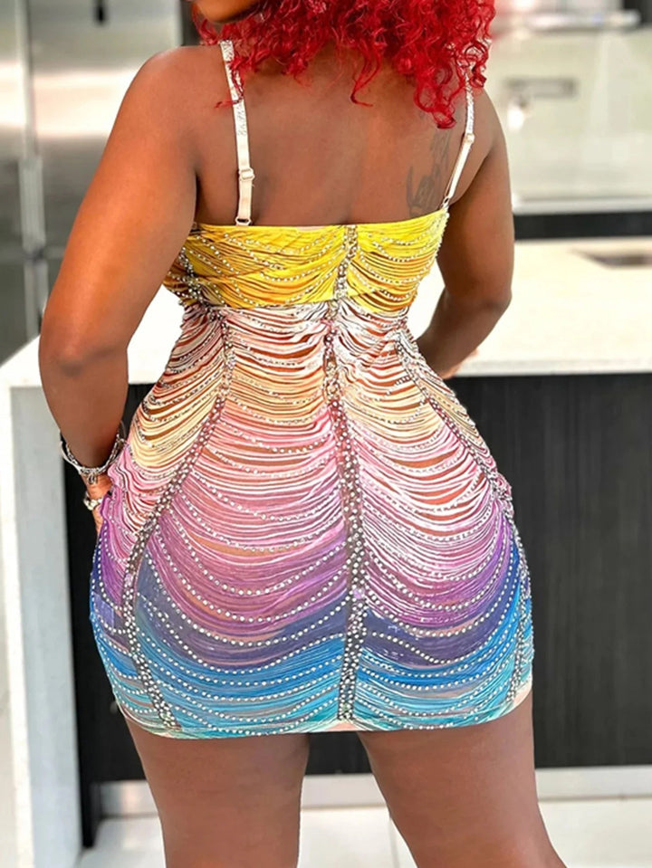 Levoire | Robe Mini Sans Bretelles En Strass