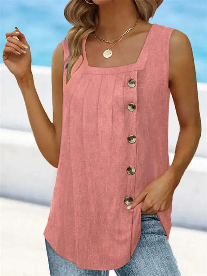 Levoire | Top Avec Décolleté Carré Rosa