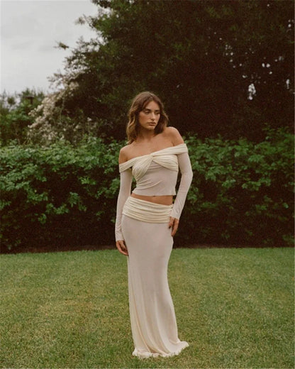 Levoire | Bustier Transparent Sans-Manches Ensemble Crop Et Jupe Longue