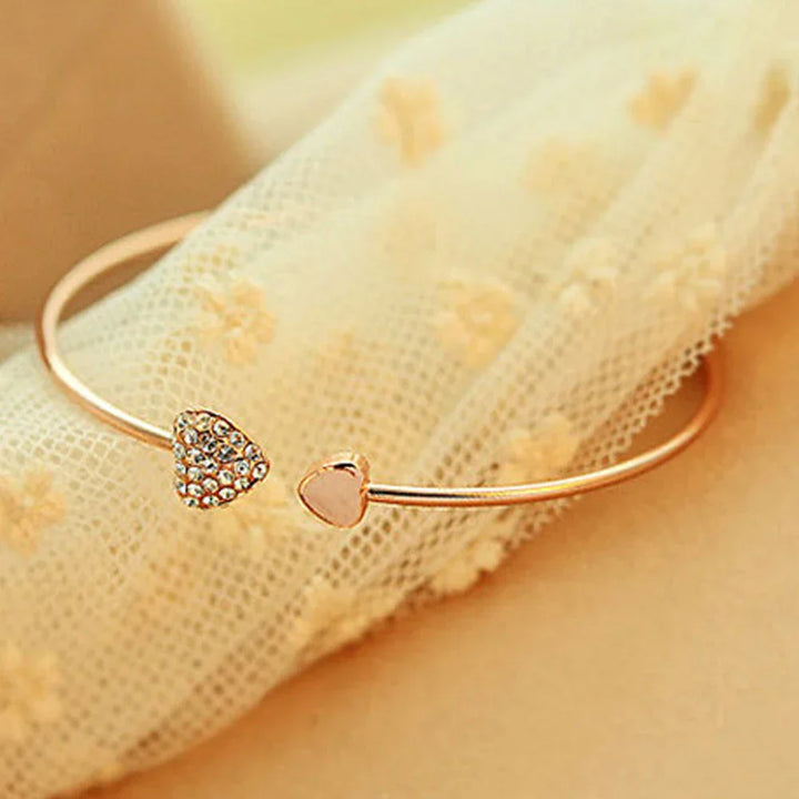 Levoire | Bracelet Cœur Ajustable En Cristal