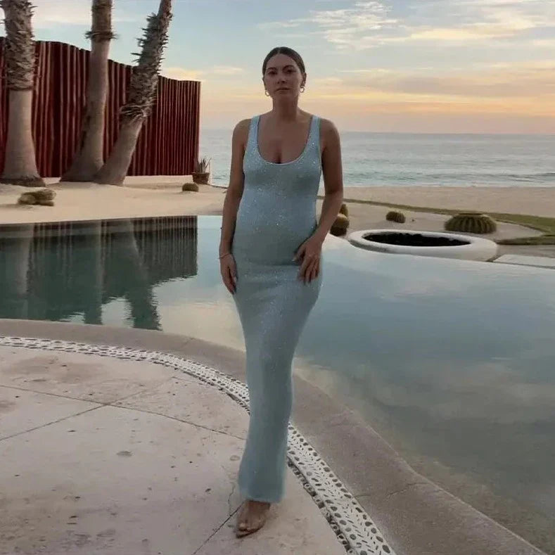 Levoire | Robe Maxi Dos Nageur En Tricot