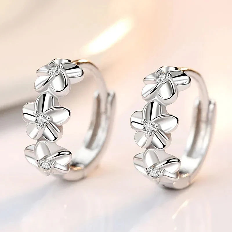 Levoire | Boucles Argent Fleurs Titre standard