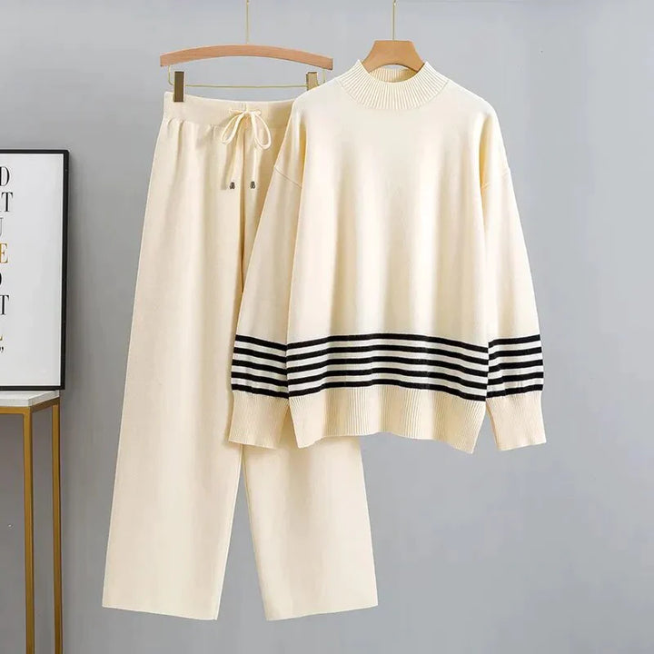 Levoire | Grande taille ensemble d'entraînement (2 pièces) Beige-Noir Une taille