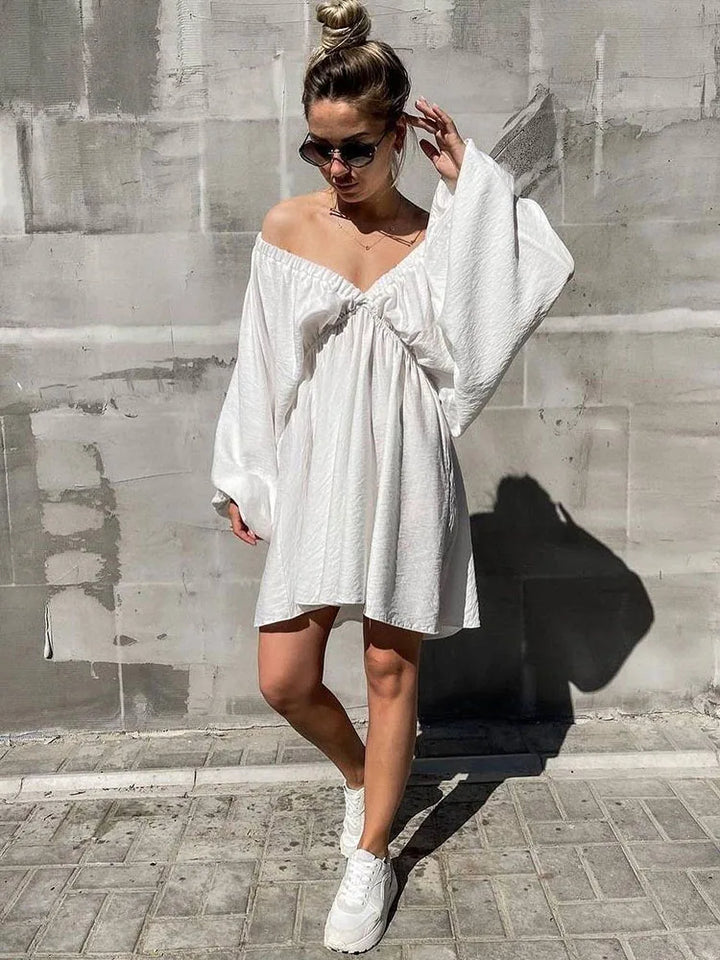 Levoire | Été Robe À Manches Longues WEISS