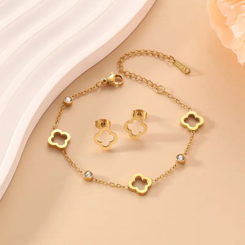 Levoire | Bracelet Floral Inox S6-2 pièces-doré