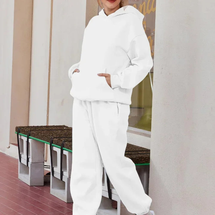 Levoire | Ensemble Sweat À Capuche Et Pantalon De Survêtement Blanc