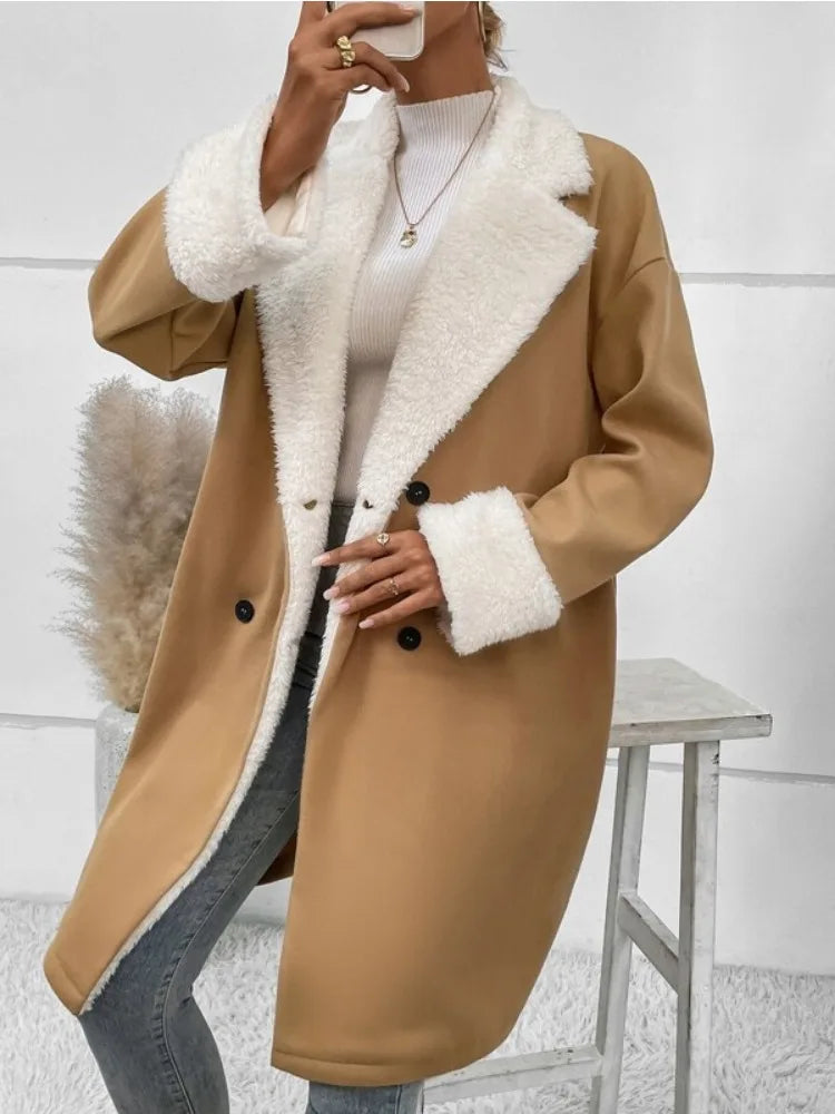 Levoire | Manteau Fleece Doublé Femme Khaki