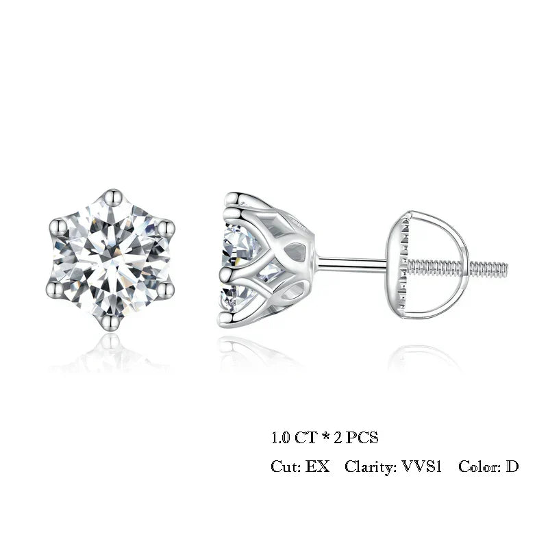 Levoire | Boucles Moissanite S925 Argent 1.0CT X 2