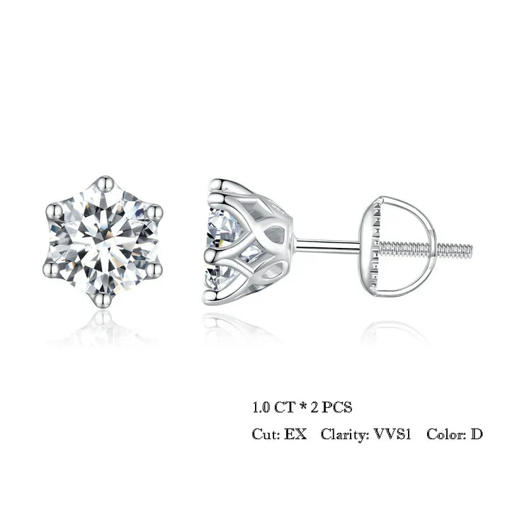 Levoire | Boucles Moissanite S925 Argent 1.0CT X 2