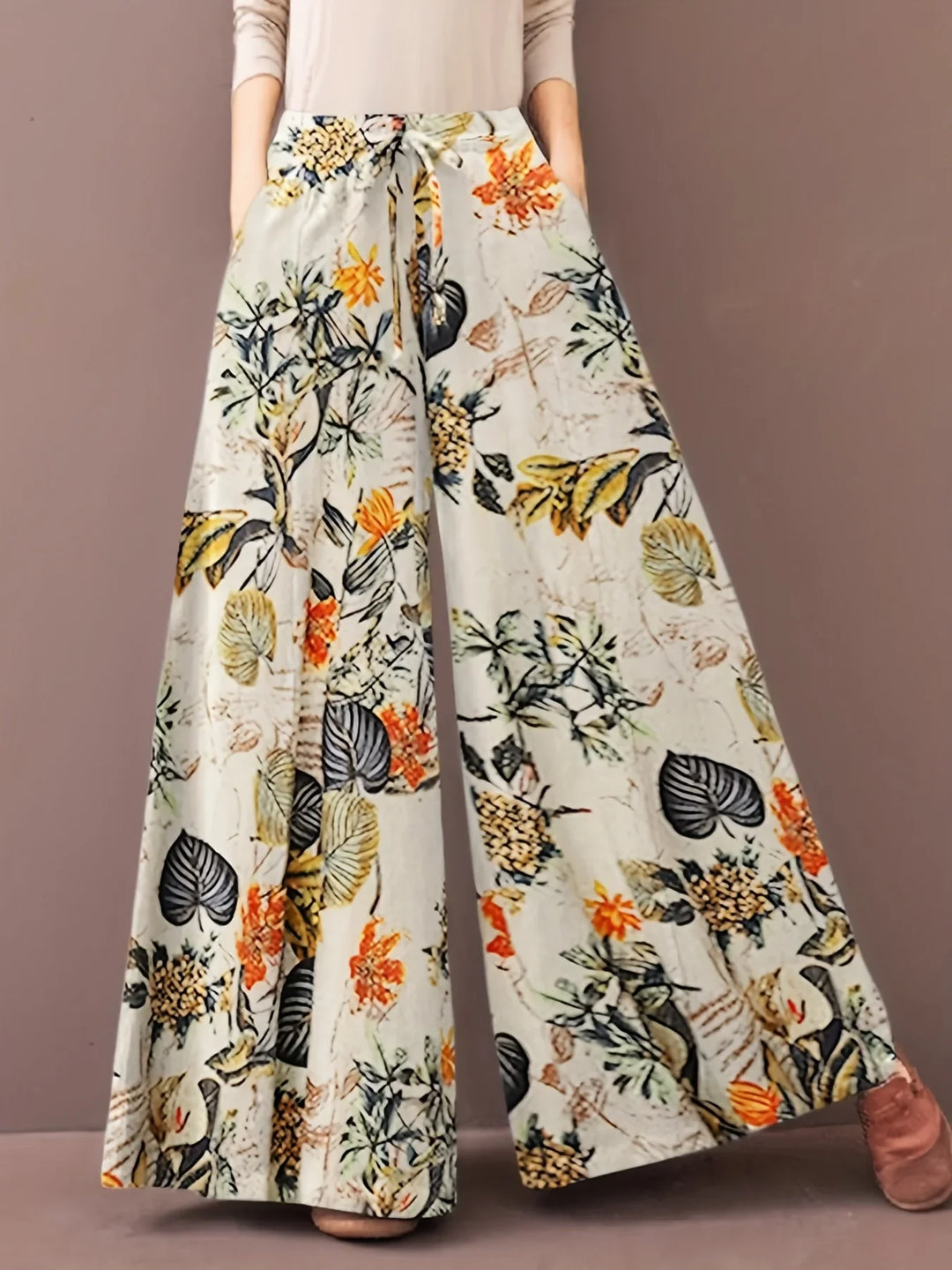 Levoire | Pantalons amples avec cordon de serrage Beige