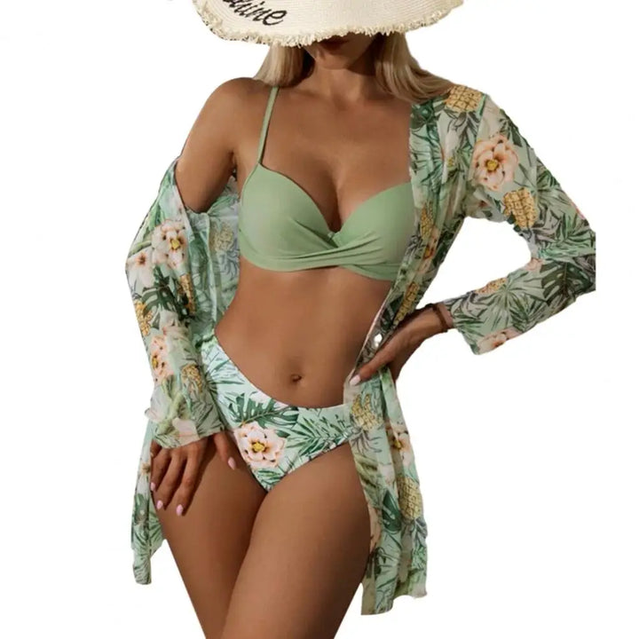 Levoire | Bikini À Imprimé Floral Vert