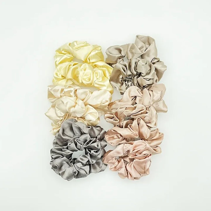 Levoire | Set Satin-Haargummis Elegante Stoff-Haarbänder