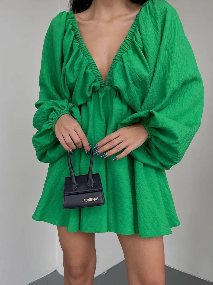 Levoire | Été Robe À Manches Longues vert