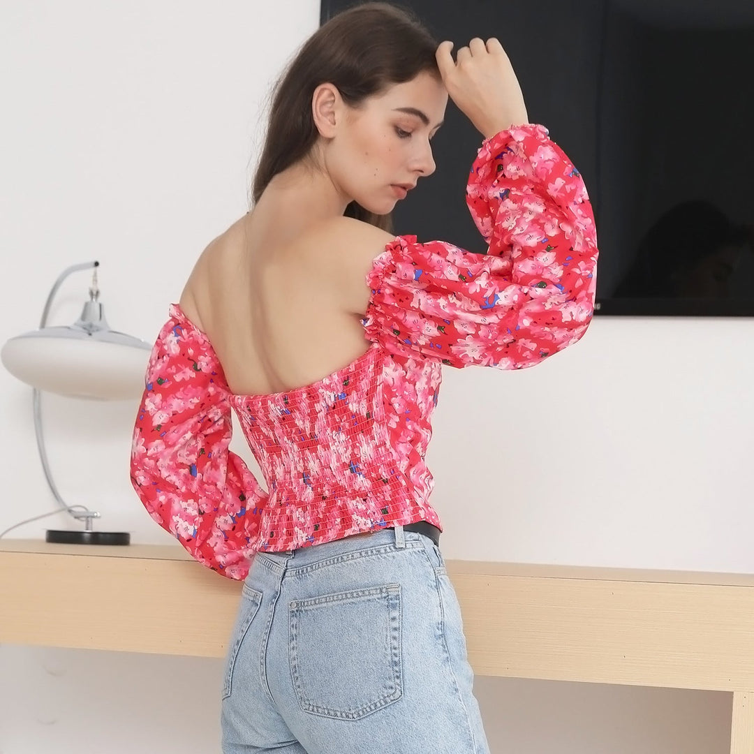 Levoire | Blouse Florale Avec Bretelles