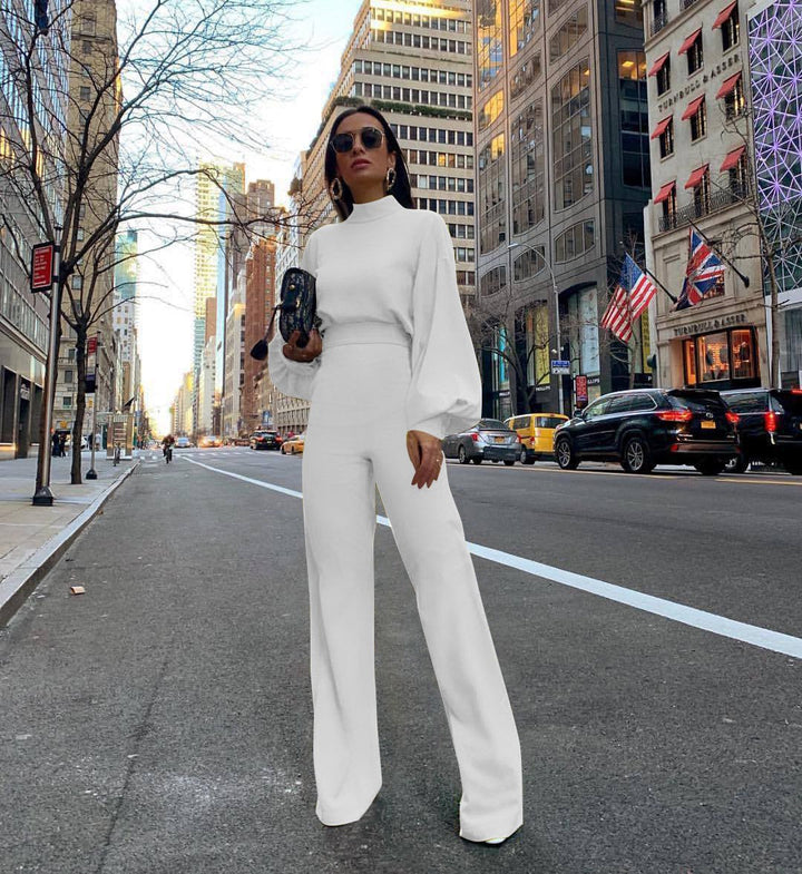 Levoire | T-shirt dress avec pantalons larges Blanc