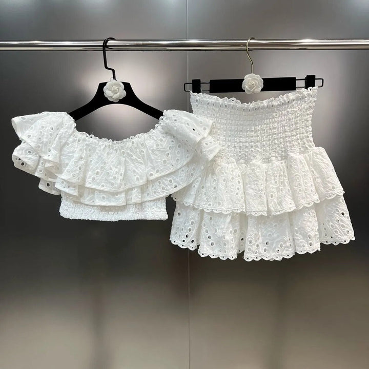Levoire | Col Échancré Ensemble blanc