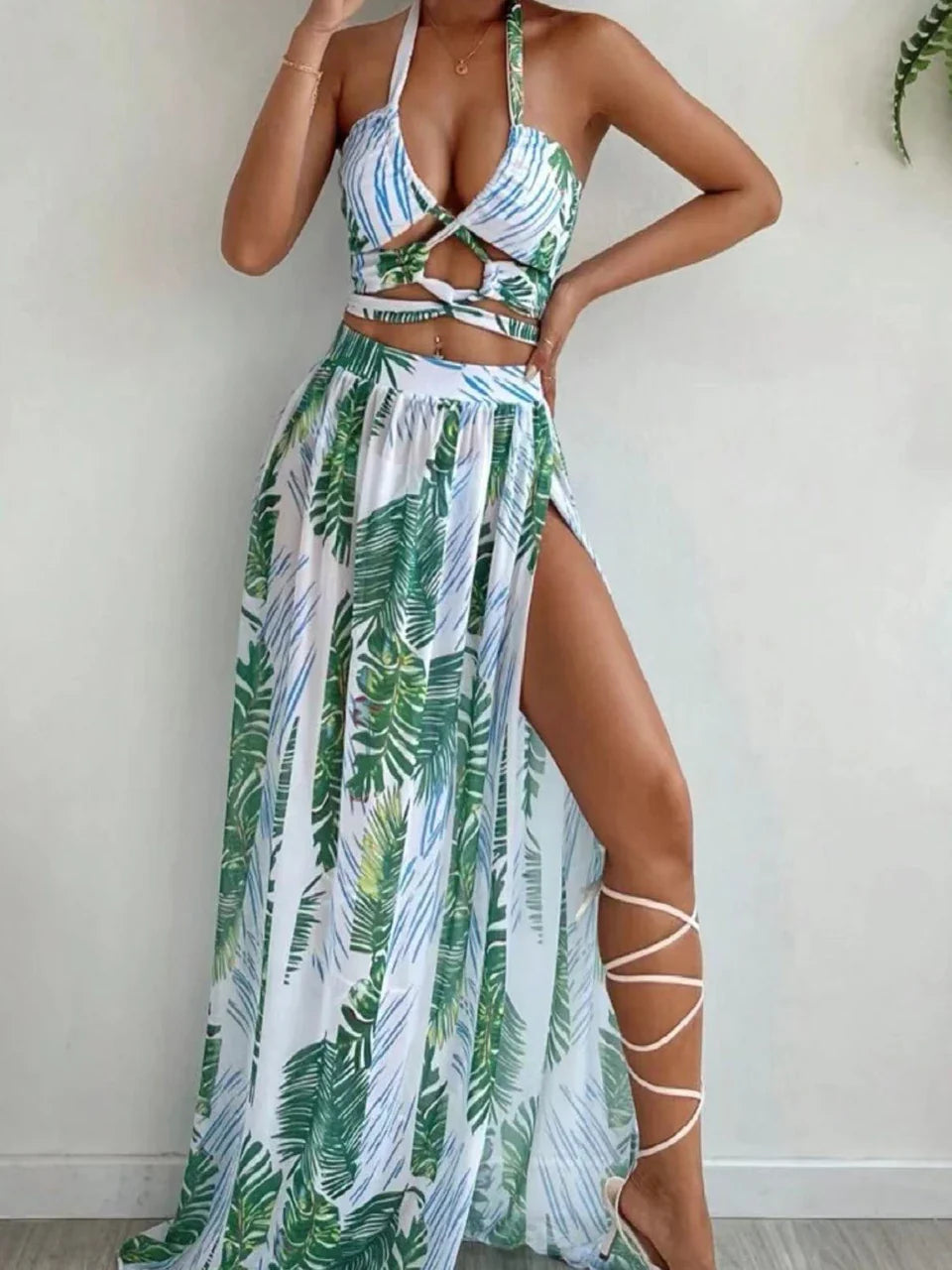 Levoire | Bikini Tie-Dye Avec Bas Blanc
