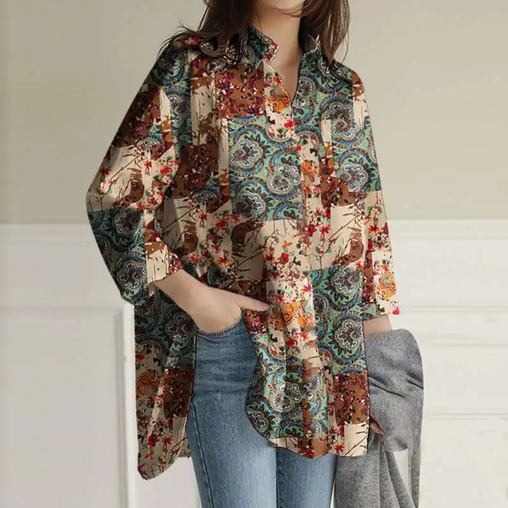 Levoire | Chemise Avec Impression Vintage Braun