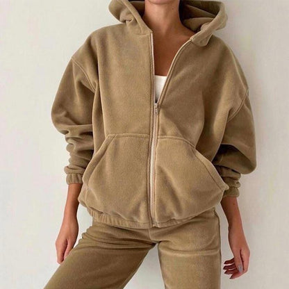 Levoire | Sweat-Shirt À Capuche Long À Manches Larges Khaki