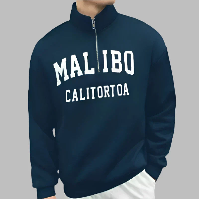 Levoire | Pull Pour Hommes À La Mode Avec Fermeture Éclair Marine