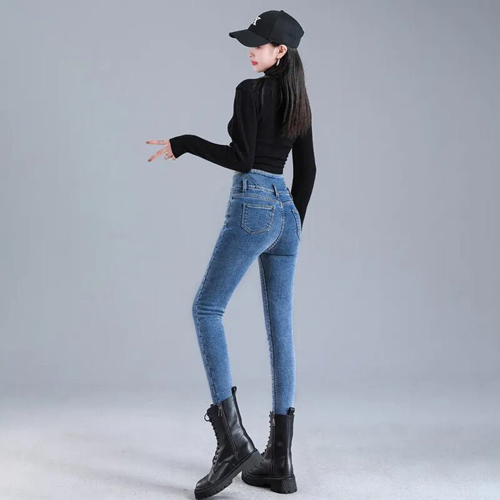 Levoire | Coupe Slim Pantalons Taille Haute En Polaire Avec Poches
