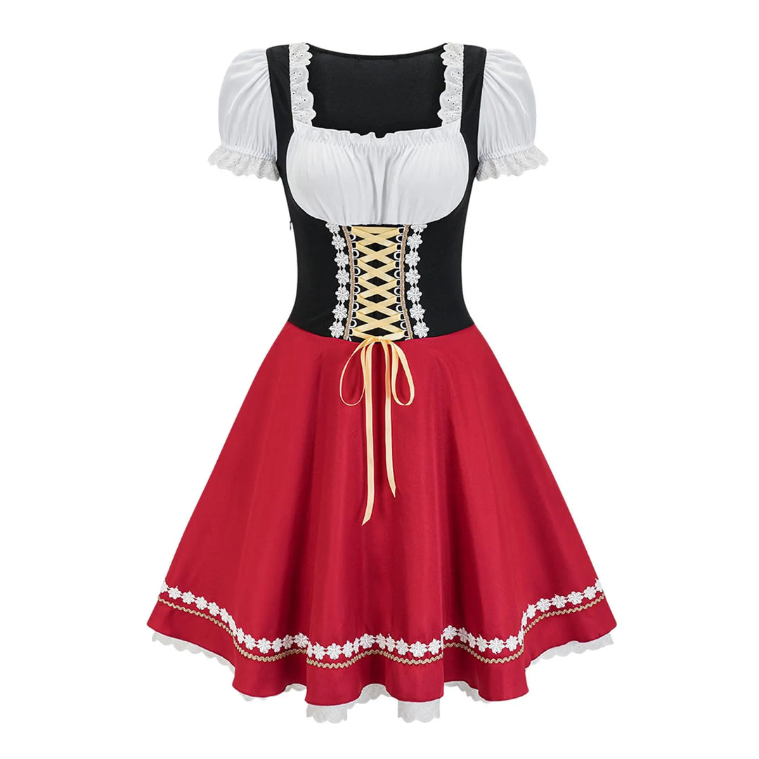 Levoire | Robe dirndl pour femmes - Rouge Rouge M