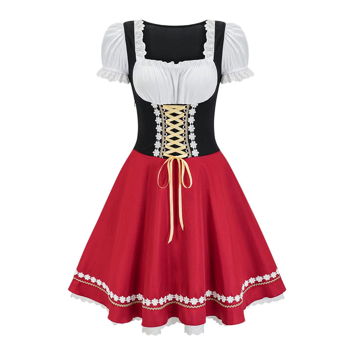 Levoire | Robe dirndl pour femmes - Rouge Rouge M