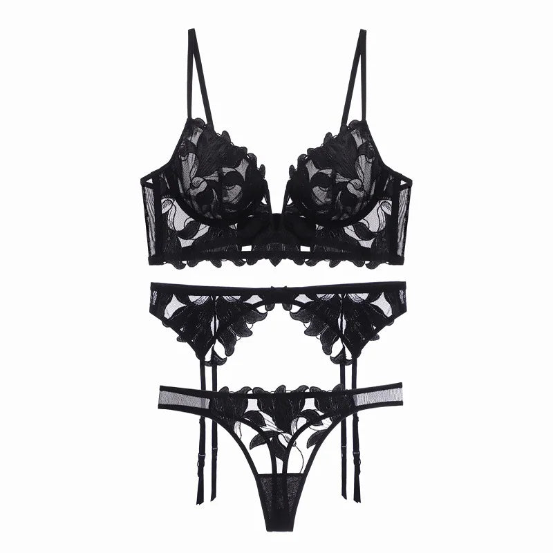 Levoire | Lingerie Séduisante Élégance Femme 3 pièces - Noir