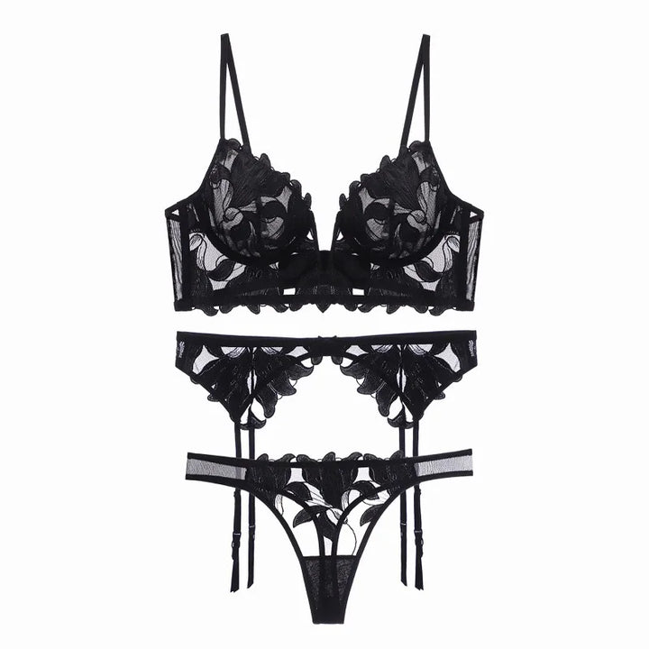 Levoire | Lingerie Séduisante Élégance Femme 3 pièces - Noir