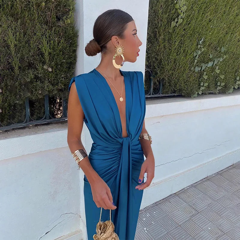 Levoire | Robe Élégante Pour Femme Pour Le Soir Bleu