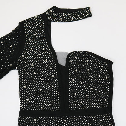 Levoire | Robe À Une Épaule Et Tissu En Filet Minimode