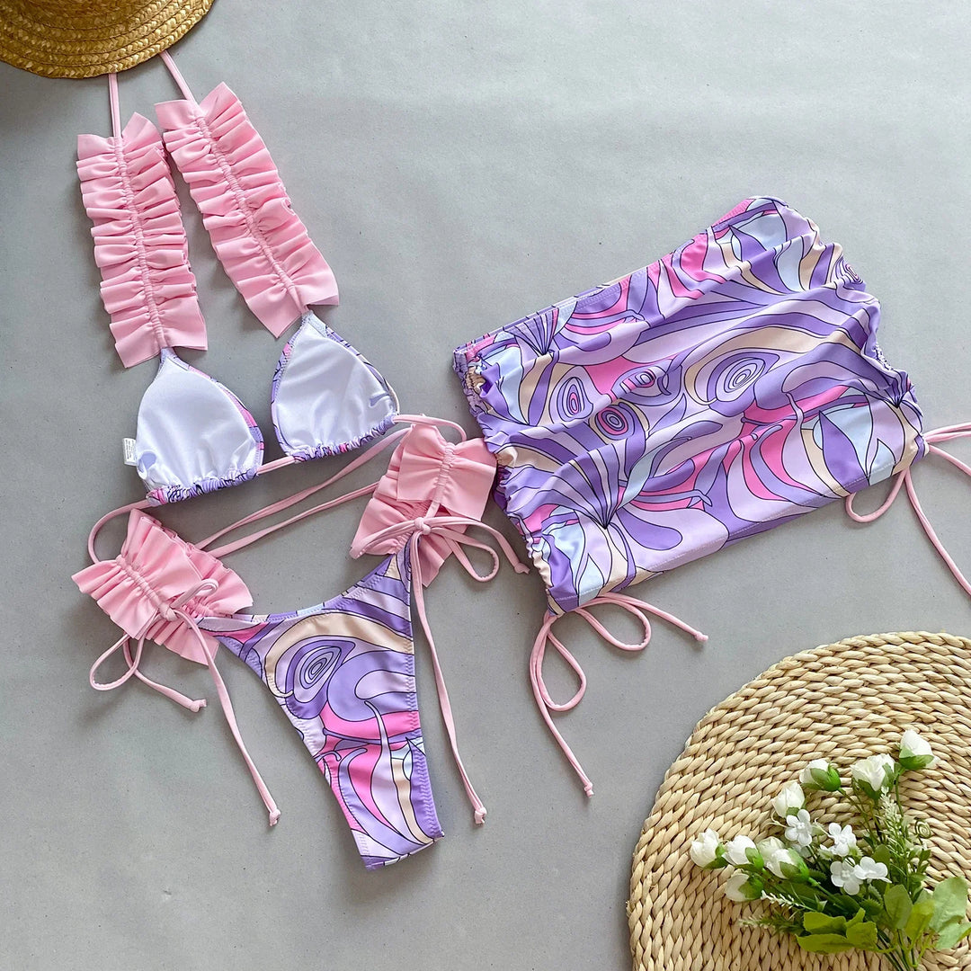 Levoire | Ensemble De Maillot De Bain 2 Pièces Avec Jupe De Plage