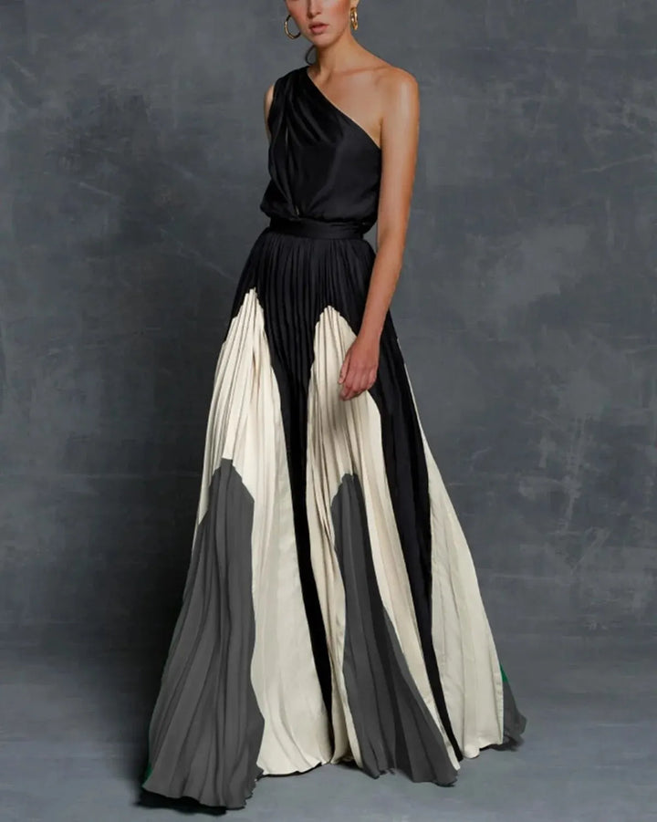 Levoire | Robes Maxi Glamour À Une Épaule Gris