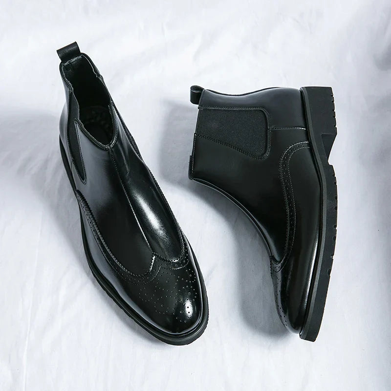 Levoire | Albertinelli Bottes Chelsea en Cuir Noir