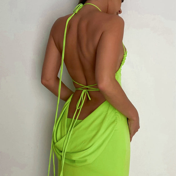 Levoire | Dos Nu | Robe Maxi Sans Manches Avec Fente