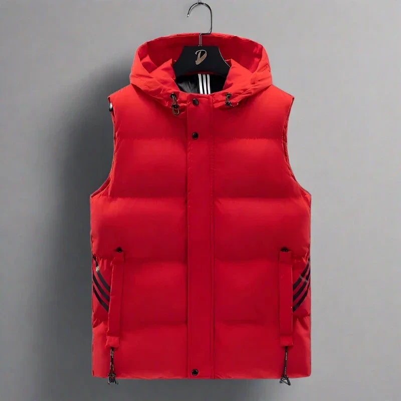 Levoire | Veste De Sport Pour Hommes Matelassée Avec Capuche Rot