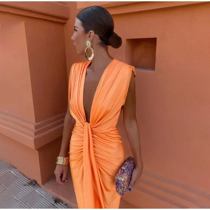 Levoire | Dyp Robe Sans Manches V Profond Tendance Longue