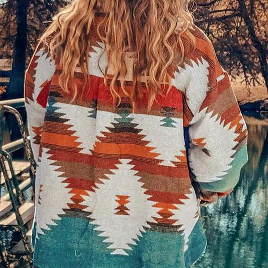 Levoire | Style Motif Veste À Manches Longues Avec Boutons