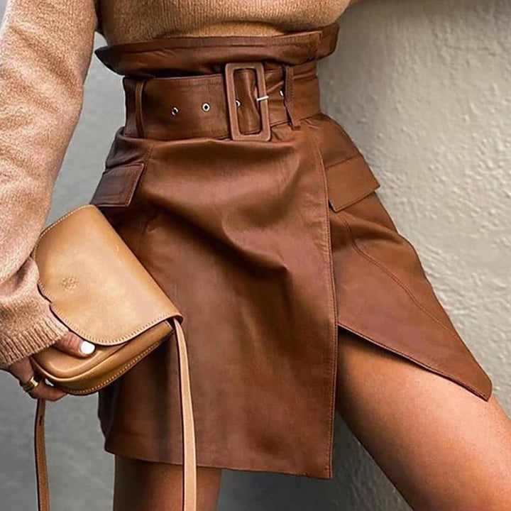 Levoire | Jupe Haute Taille En Similicuir Pour Un Style Tendance