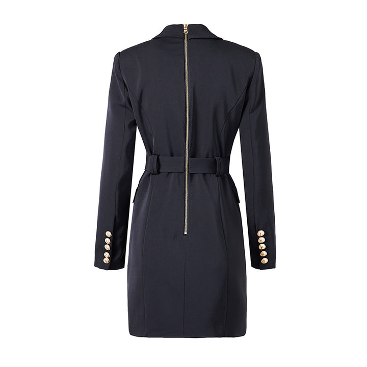 Levoire | Robe Blazer Élégante Avec Ceinture Et Boutons Déclaration