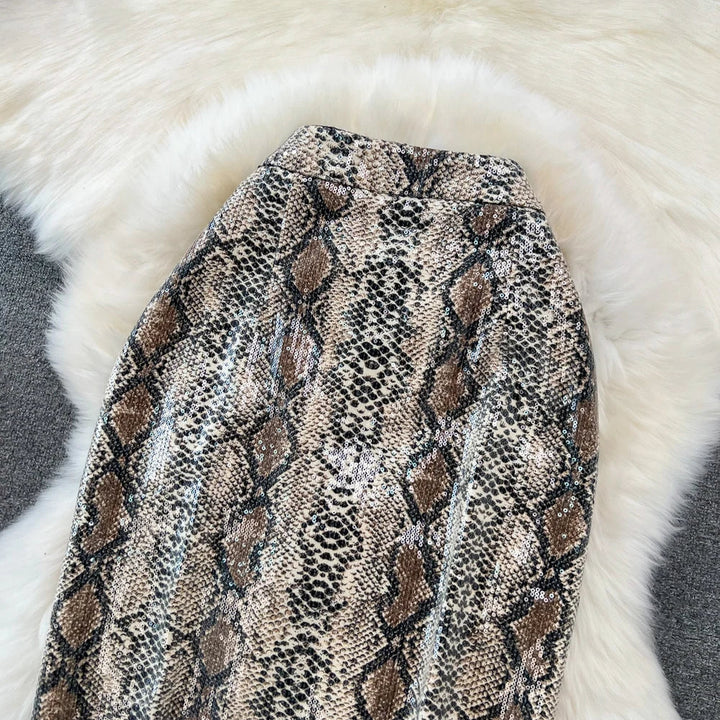 Levoire | Jupe En Simili Cuir Imprimé Léopard Pour Un Look Sauvage Et Moderne