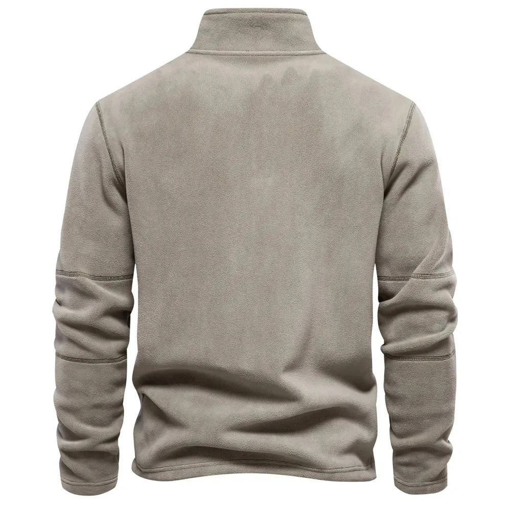 Levoire | Premium Décontracté Pullover En Fleece Avec Fermeture Éclair Et Col