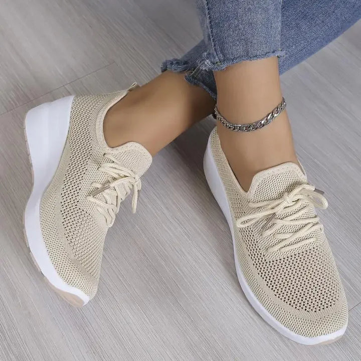 Levoire | Chaussures de course en mesh respirantes Beige