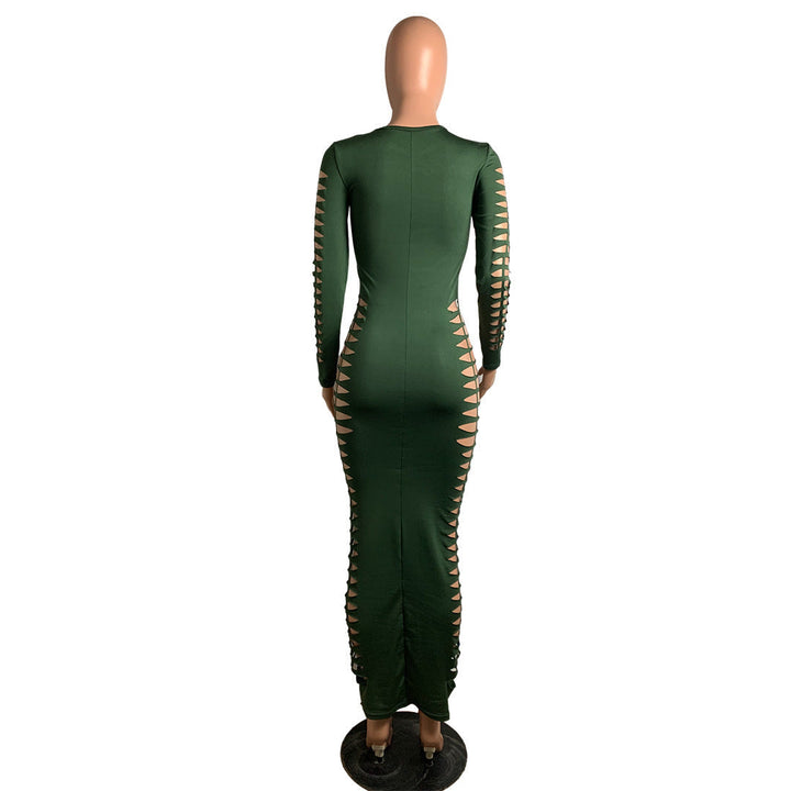 Levoire | Robe Maxi Bodysuit À Manches Longues Avec Longueur Sur Le Côté