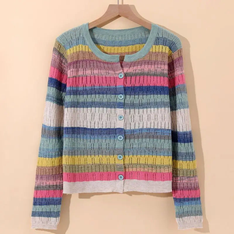 Levoire | Gilet Rayé Style Vintage Rosa Taille unique