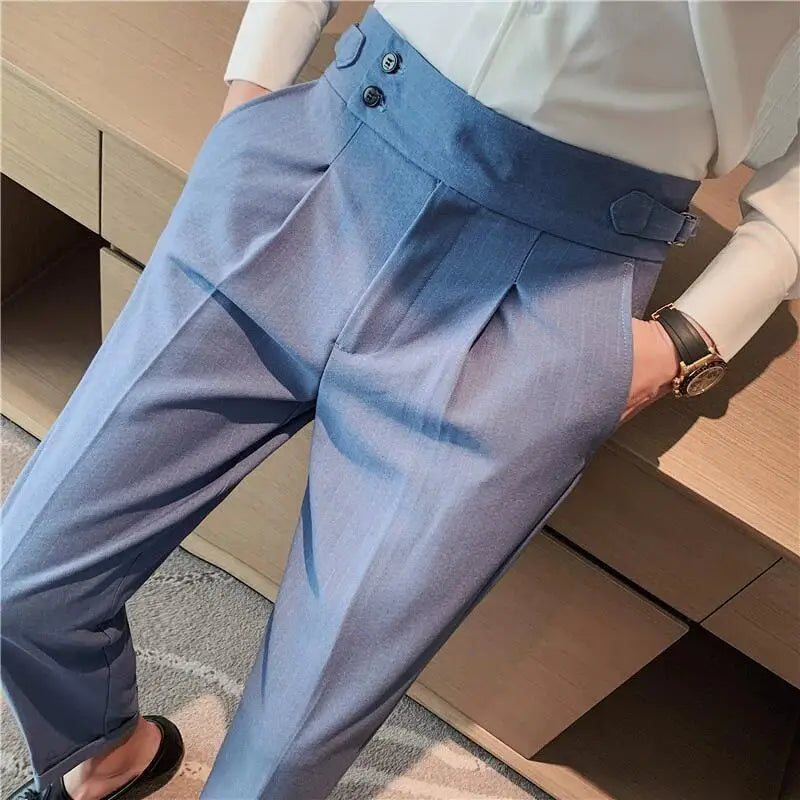 Levoire | Pantalons Décontractés Taille Haute Pour Hommes Avec Ceinture