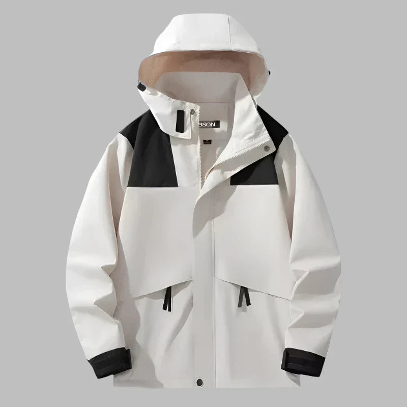 Levoire | Veste De Randonnée Extérieure Premium Avec Capuche Pour Hommes Blanc