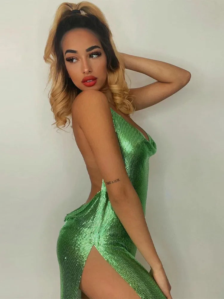 Levoire | Mini Robe Élégante Slim Fit V-Décolleté Fronces Bodycon Manches Courtes Cocktail Vêtements De Fête Vert
