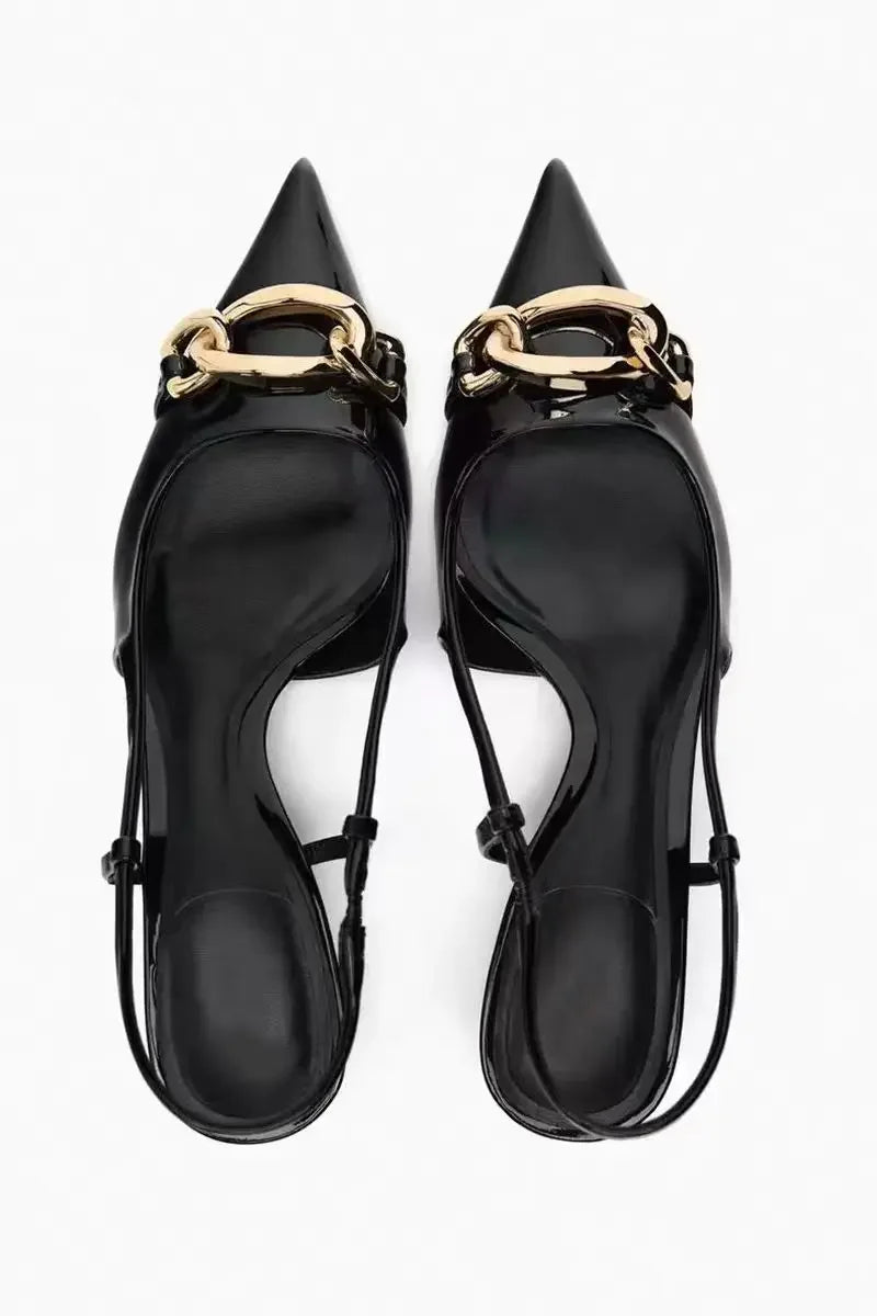 Levoire | Chic Chaîne Bureau Slingback Chaussures À Talons