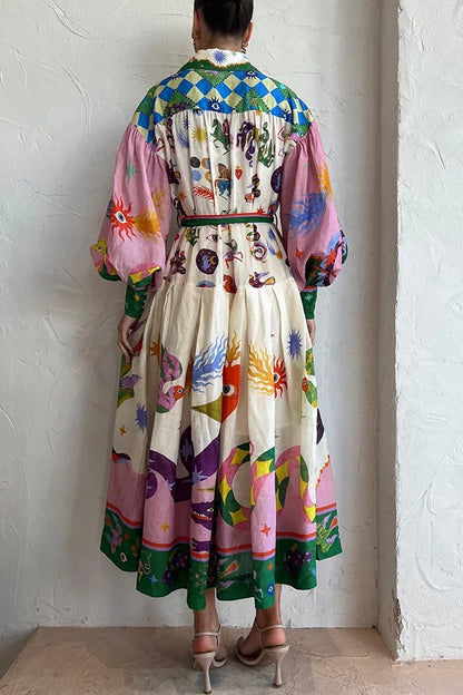 Levoire | Robe Plissée dans le Style Rétro Français